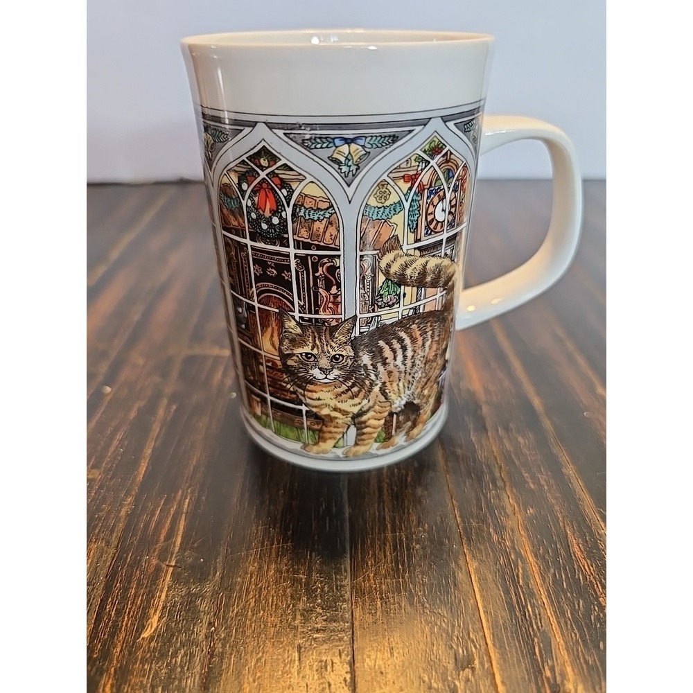 Christmas Cats Kitty Mug Sue Scullard Stoneware Made Scotland Natural Wonders